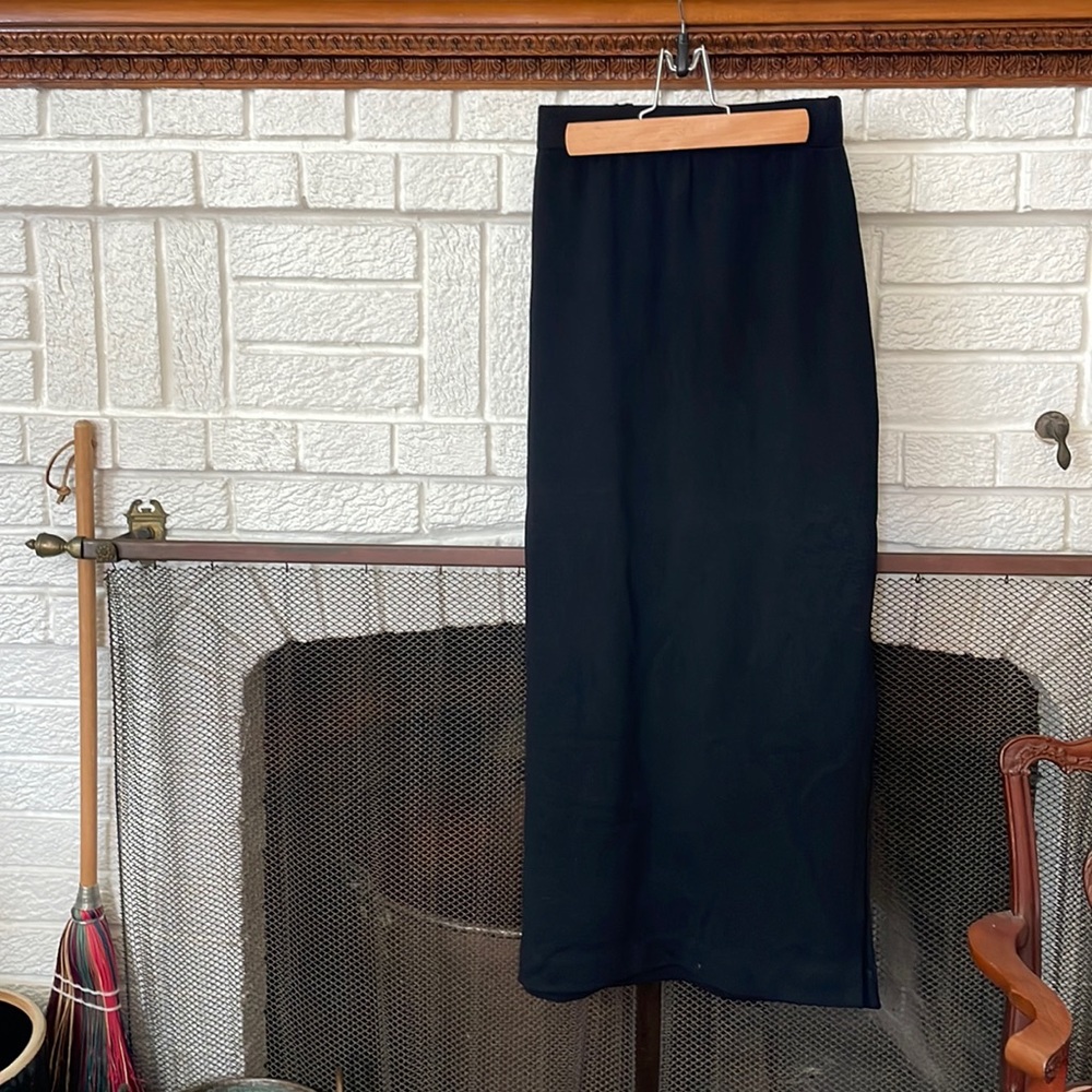 Black Knit Maxi Skirt